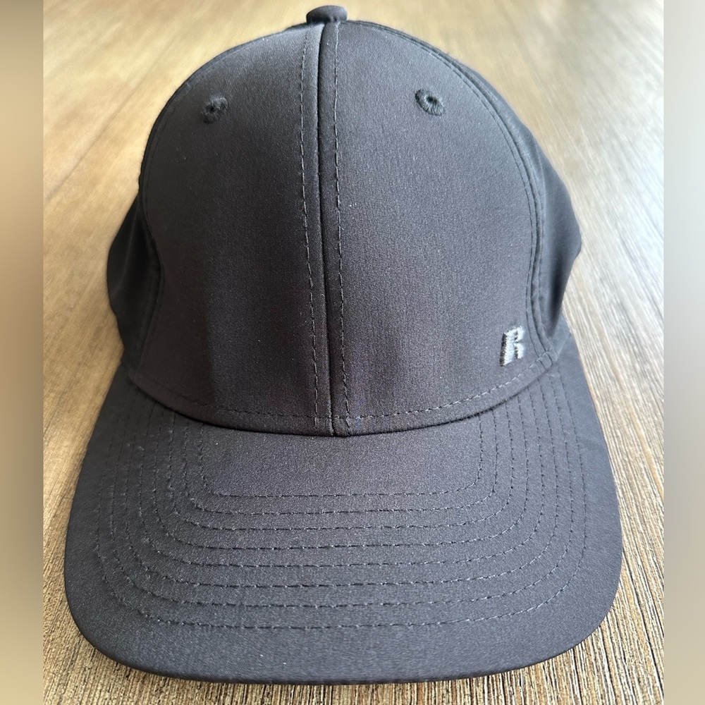 Russell athletics brand black sports hat baseball cap EUC